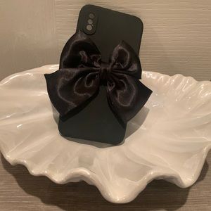 Gorgeous lil black bow phone case